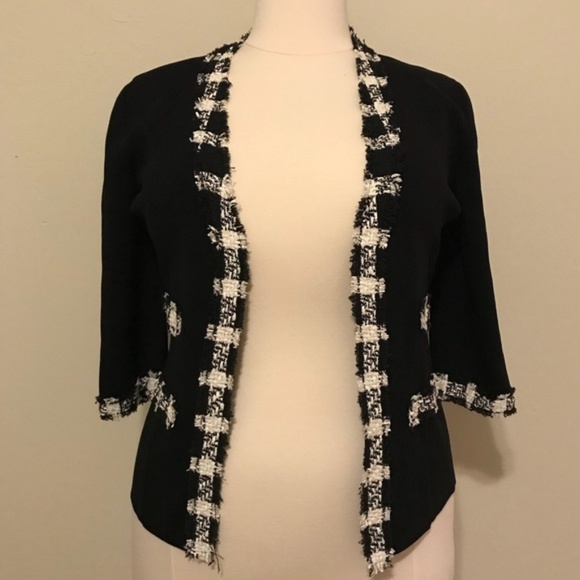 Dana Buchman Jackets & Blazers - EUC Dana Buchman Black & White Blazer XL